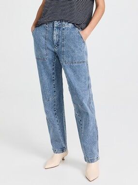 rag & bone Leyton Straight Leg Jeans relaxed fit denim